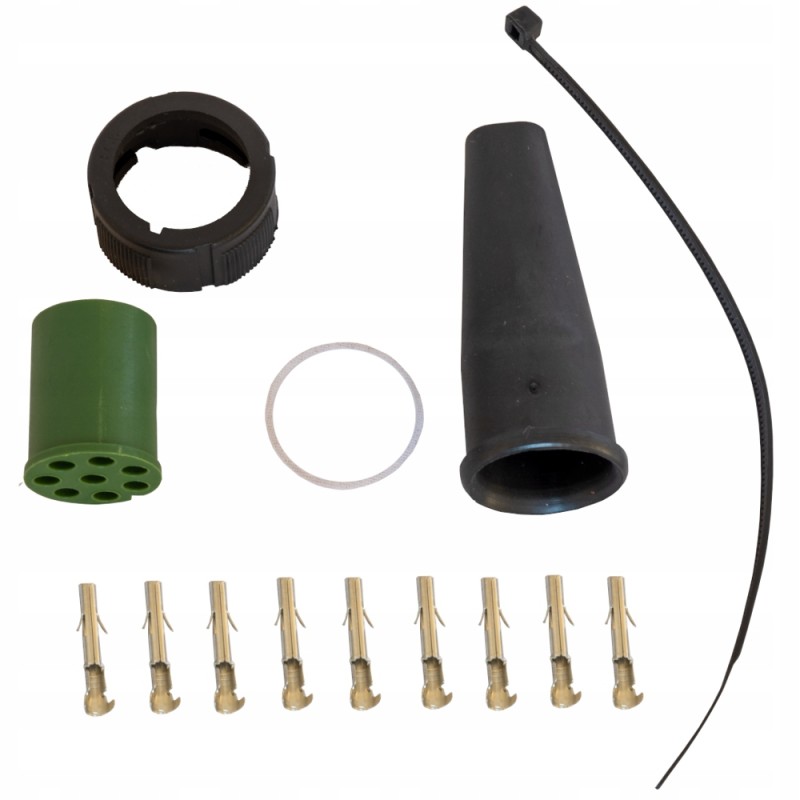 Mantes connector for trailer rear lights, 8 pin bayonet 12v, green, right