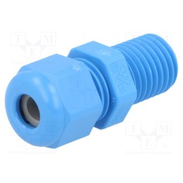 5 pcs x HUMMEL - 1.209.1202.31 - Cable gland, with long thread, M12, 1.5, IP68, polyamide, blue