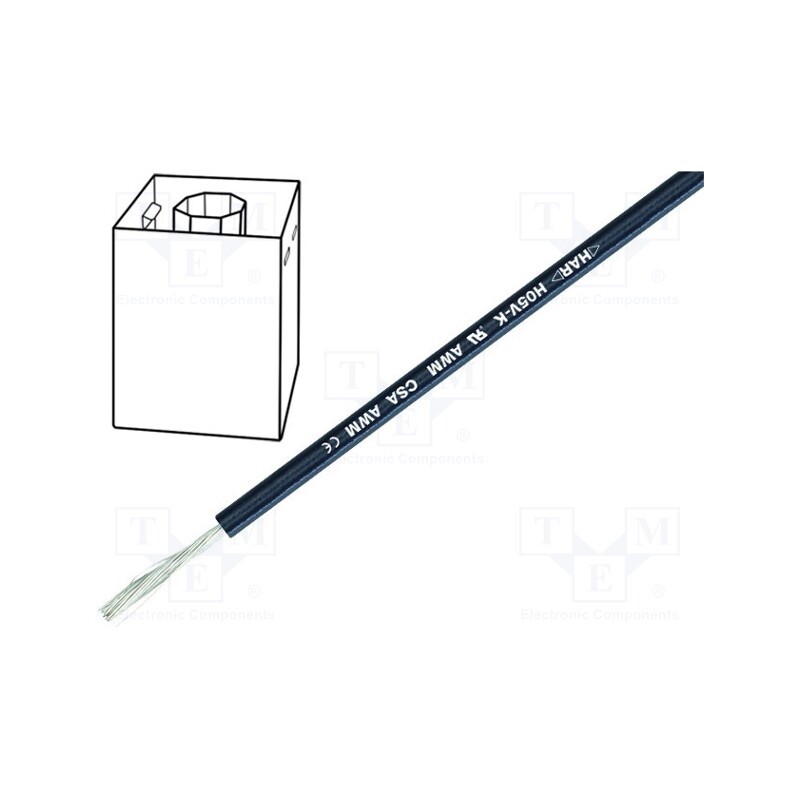 5 m x LAPP - 4180503 - Wire, H05V-K,Multi-Standard SC 1, stranded, Cu, 0.75mm2, 20AWG