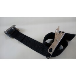 Tarpaulin tensioning belt with hook and stainless steel buckle