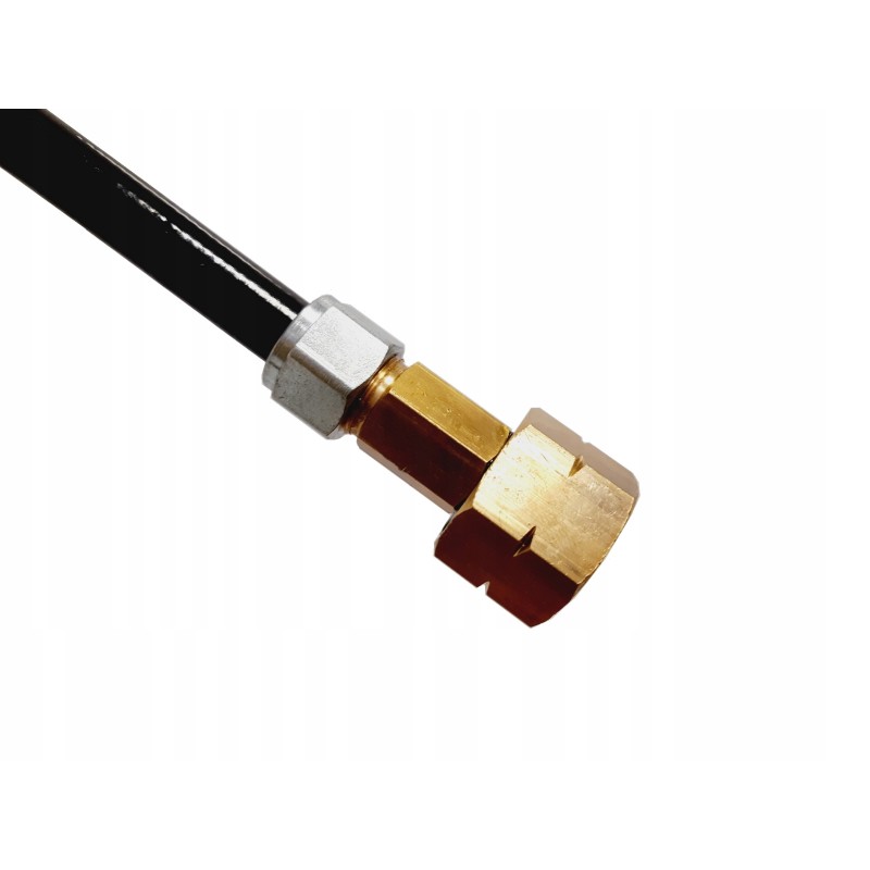 Cylinder refueling connector for thermoplastic hose