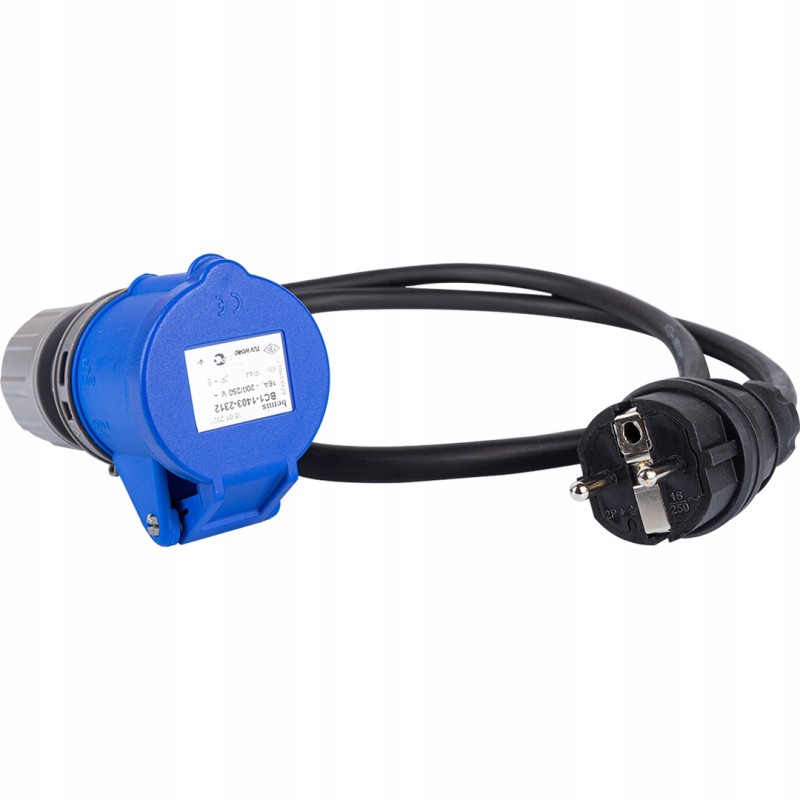 Extension cord for camper trailer 1 5m g16a 3p wg16a ip44 cee adapter