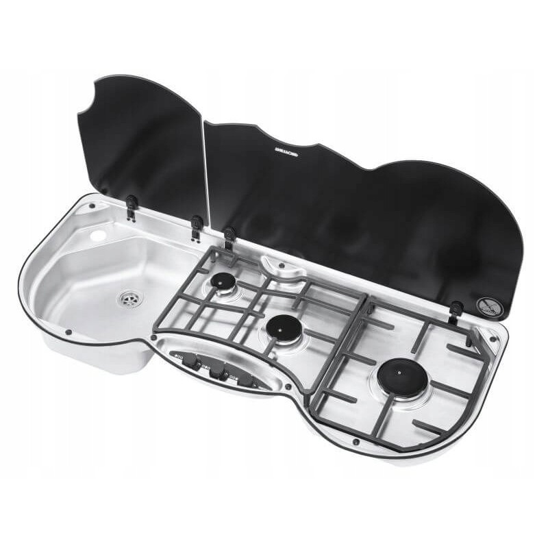 3-burner cooker with left cover, series 353