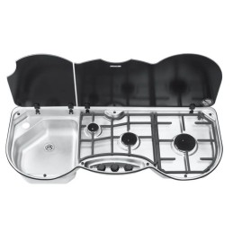 3-burner cooker with left cover, series 353