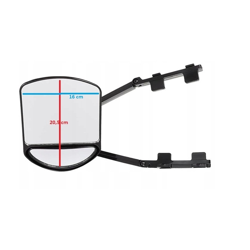 Side mirror for towing a caravan