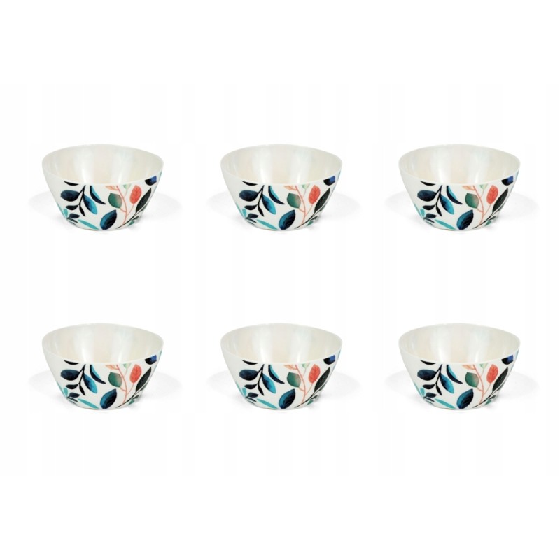 Melamine leaf bowls 15x8 set of 6 pcs