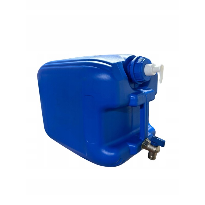 Tank container, bank, water canister with tap and dispenser, 30l