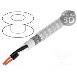 5 m x BITNER - S54319 - Wire, BiT 500 CY, 2x0.75mm2, shielded,tinned copper braid, PVC