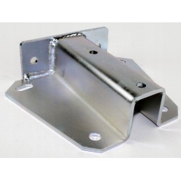 Drawbar connector v hitch with a plate for the handle