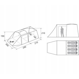 Family tent for 4-5 people vertical fc brunner