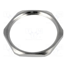 5 pcs x MOLEX - 93600-0102 7000.6961.0 - Nut, PG29, brass, nickel, Thk: 4mm, Spanner: 41mm, Thread: PG