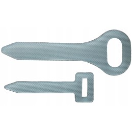 Clasp strap for rectangular tarpaulin eyelets, strip 27x8, 100 pcs