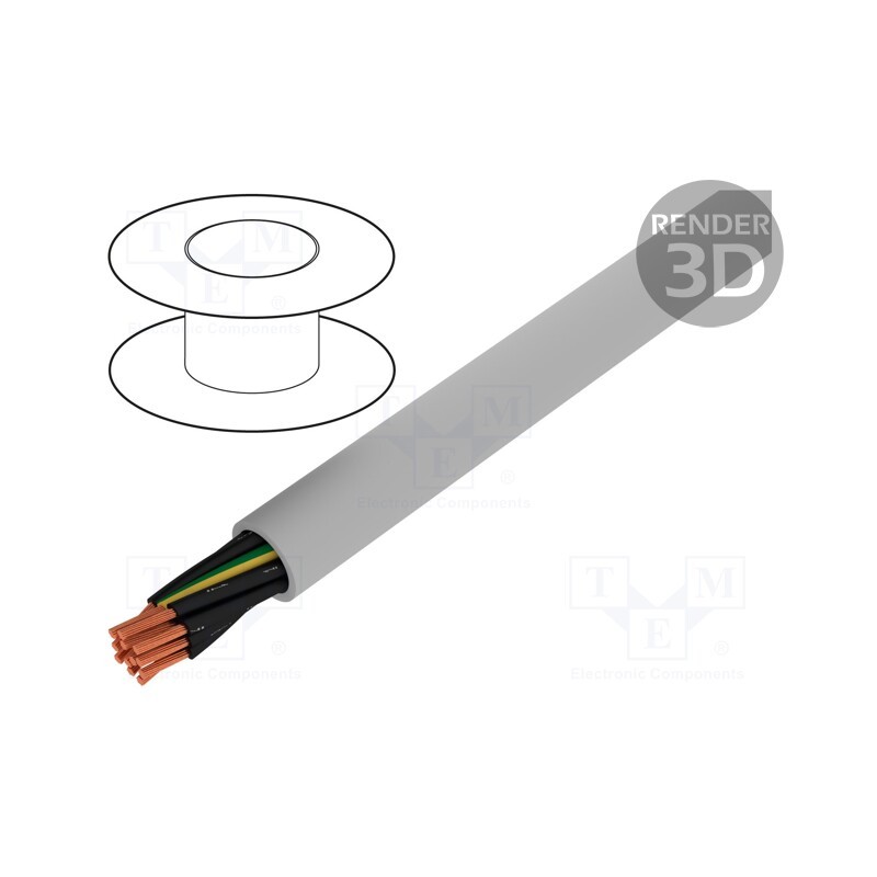 5 m x LAPP - 1119012 - Wire, ÖLFLEX® CLASSIC 110, 12G0.5mm2, unshielded, 300V,500V, Cu
