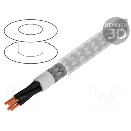 5 m x BITNER - S54288 - Wire, BiT 500 CY, 4x1mm2, shielded,tinned copper braid, PVC