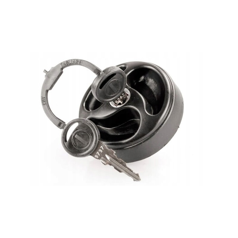 Filler cover, lock, keys, black plug, turismus
