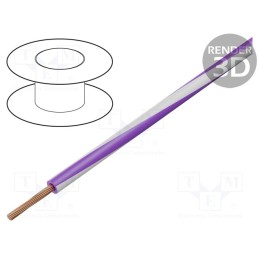 5 m x LAPP - 4512372S - Wire, X05V-K, stranded, Cu, 0.75mm2, PVC, violet-white, 300V,500V