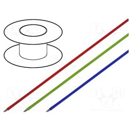 5 m x LAPP - 85105 - Wire, ÖLFLEX® HEAT 205 SC, 1x1.5mm2, stranded, Cu, FEP, white