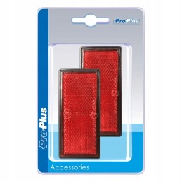 Reflector 85x39mm red, self-adhesive, rectangular