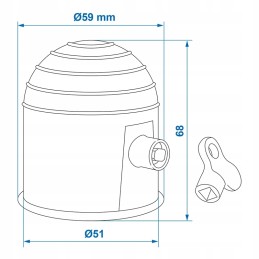 Lockable tow ball cap cover, chrome proplus