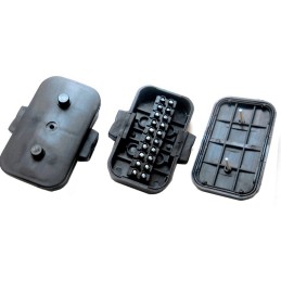 Trailer semi-trailer electrical installation box with seal, 10 contacts