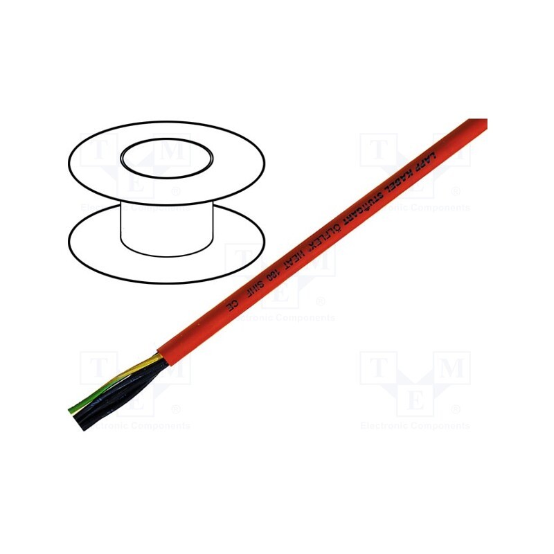 5 m x LAPP - 46013 - Wire, ÖLFLEX® HEAT 180 SiHF, 2x1.5mm2, Cu, stranded, silicone