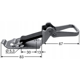 Handle holder mounting shovel broom ladder tir range 18 42mm rubber 70mm