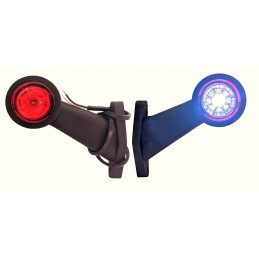 LED corner marker lamp ft 009c 12 24v, slanted, white and red