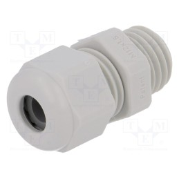 5 pcs x HUMMEL - 1.209.1200.51 - Cable gland, M12, 1.5, IP68, polyamide, light grey, UL94V-0, HSK-K
