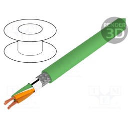 5 m x LAPP - 2170433 - Wire: data transmission, ETHERLINE® Cat.5e, 1x4x26AWG, green