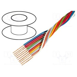 5 m x TASKER - C107 - Wire, 6x0.35mm2, unshielded, 49V, 100m, OFC, stranded