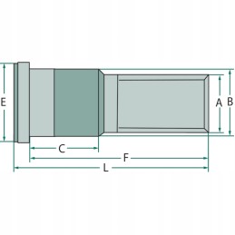 Wheel stud 220309f022 m20 x 1 5