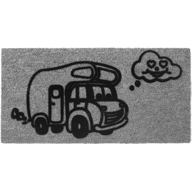 Derby flock camper doormat 25x50 cm