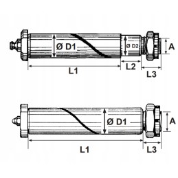Trailer drawbar spring pin 125mm fi25 m20x1 5