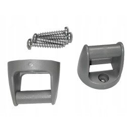 Small 2-piece mounting brackets for hanging ladder organizer tapes