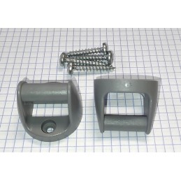 Small 2-piece mounting brackets for hanging ladder organizer tapes