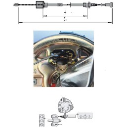 Brake cable, original, axle cable 1130 1340