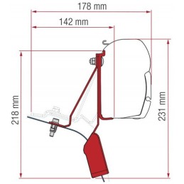 Fiamma f45 cutom 15 awning roof adapter