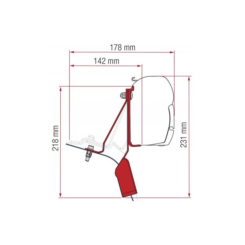 Fiamma f45 cutom 15 awning roof adapter