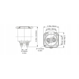 Battery main switch, lever with housing