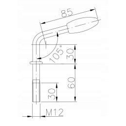 Handle knob, support wheel clamp screw M12