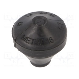 5 pcs x HT HI TECH POLYMERS - MET-M16 RAL9005 - Grommet, elastomer thermoplastic TPE, black, 5÷7mm, IP67, MET-M