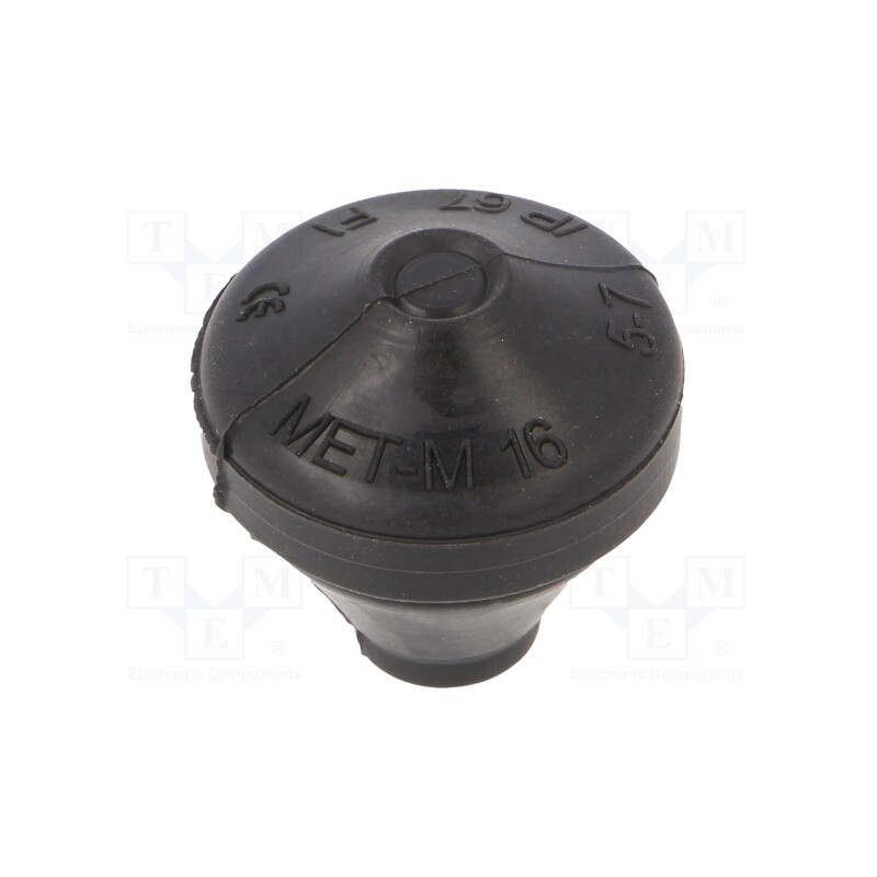 5 pcs x HT HI TECH POLYMERS - MET-M16 RAL9005 - Grommet, elastomer thermoplastic TPE, black, 5÷7mm, IP67, MET-M