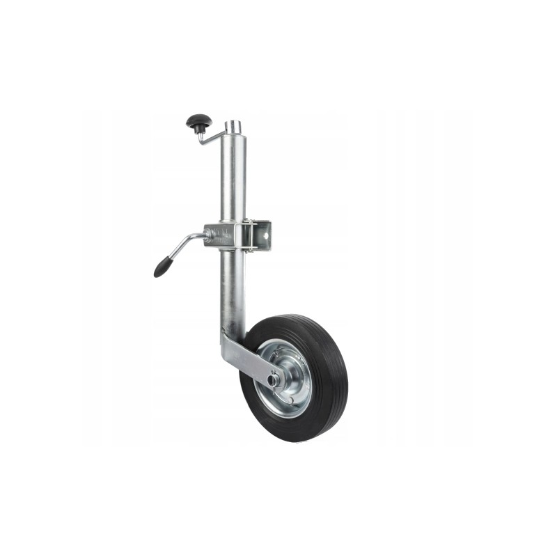 Support wheel for a 200kg tow truck semi-trailer, lifted