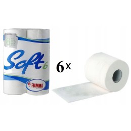 Dissolvable toilet paper 6 rolls fiamma soft