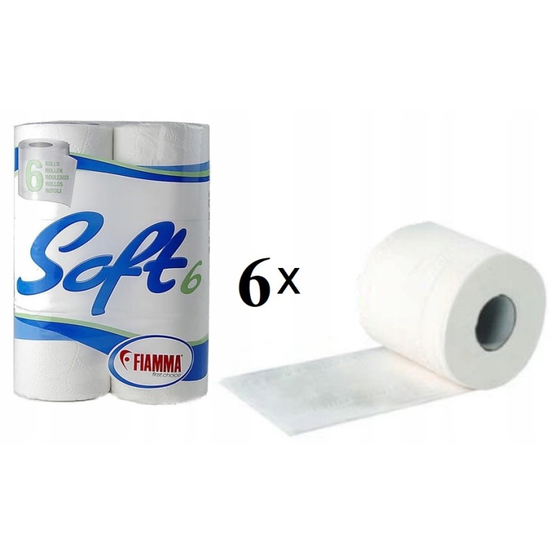 Dissolvable toilet paper 6 rolls fiamma soft