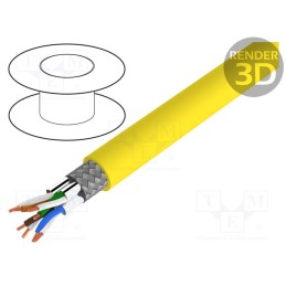 5 m x LAPP - 2170974 - Wire, ETHERLINE® LAN 1200,S/FTP, 4x2x23AWG, 7a, solid, Cu, LSZH