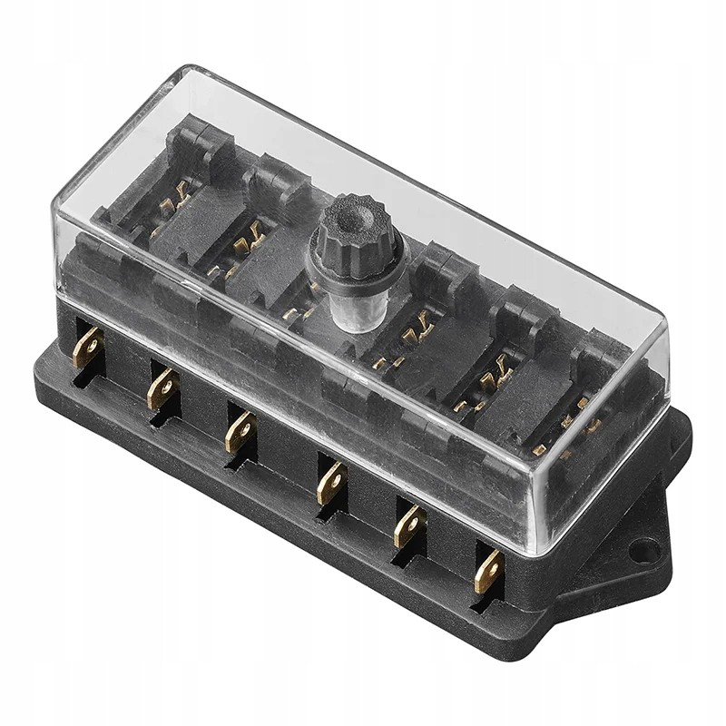 Universal fuse box, 6-fold, 12 24v