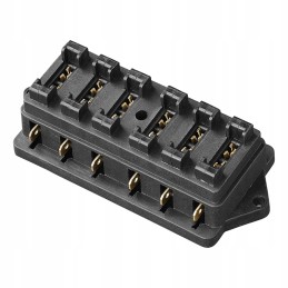 Universal fuse box, 6-fold, 12 24v