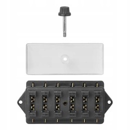 Universal fuse box, 6-fold, 12 24v