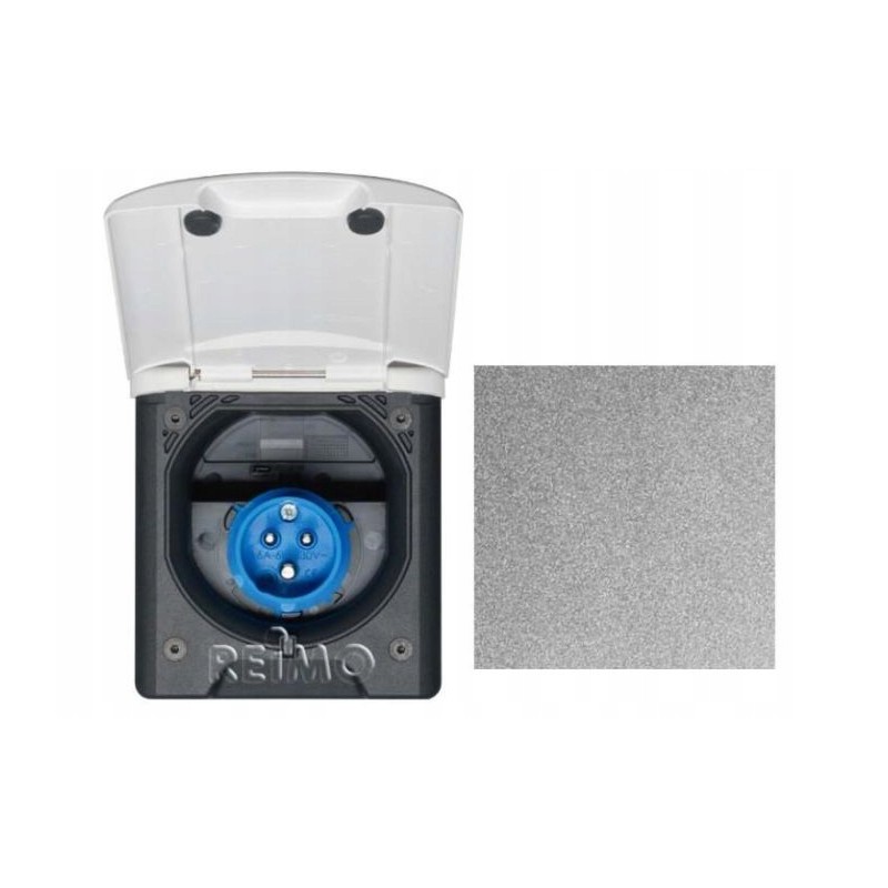 230v CEE power socket for a magnetic trailer